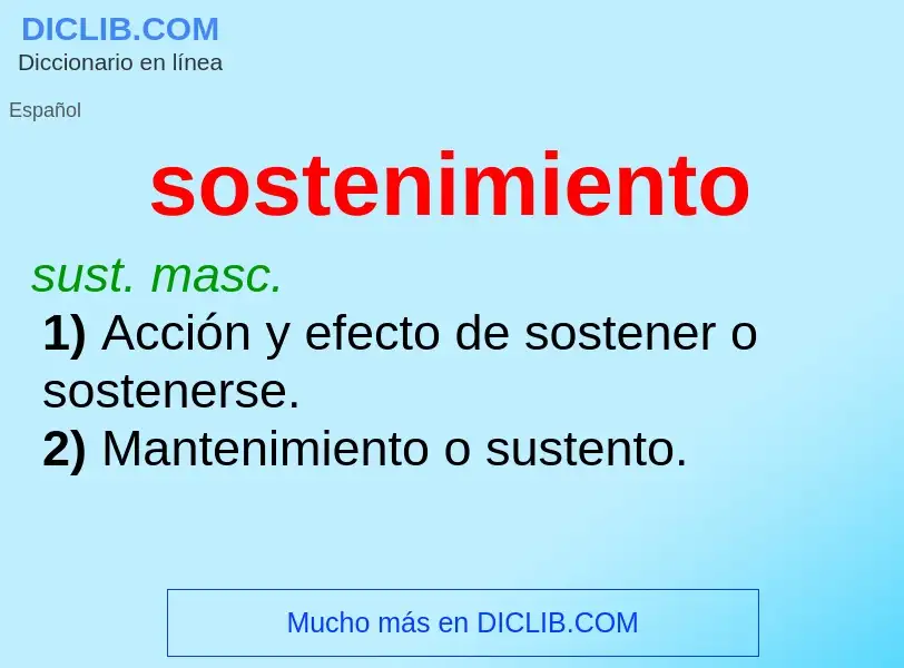 What is sostenimiento - definition