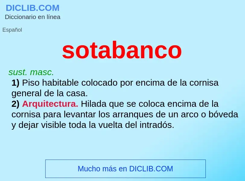 What is sotabanco - definition