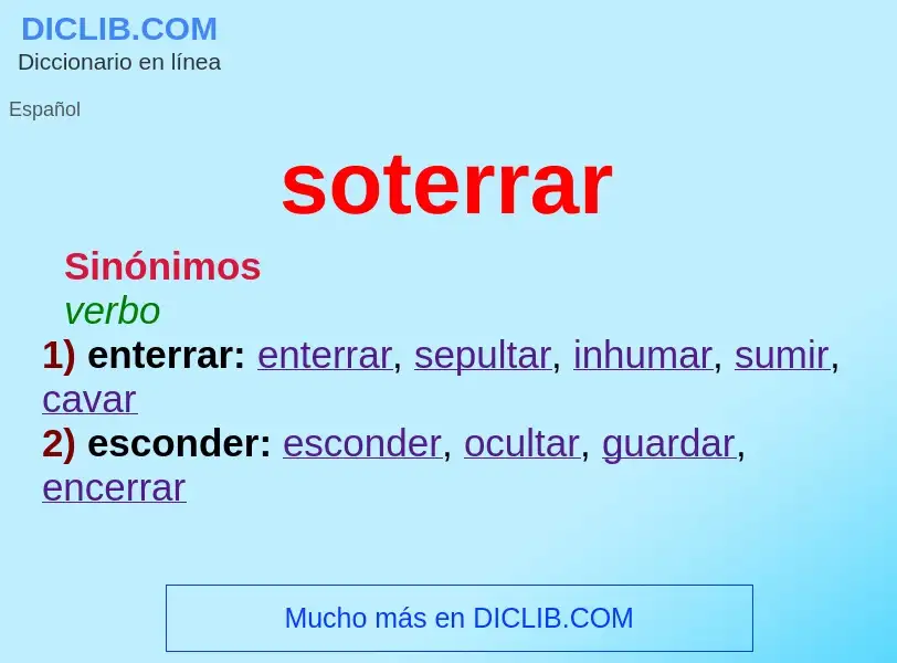 Wat is soterrar - definition