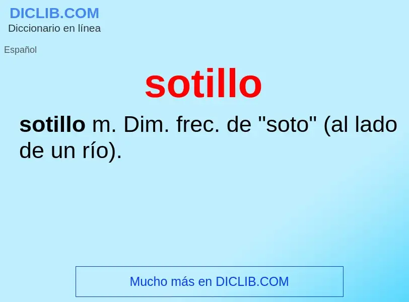 Wat is sotillo - definition