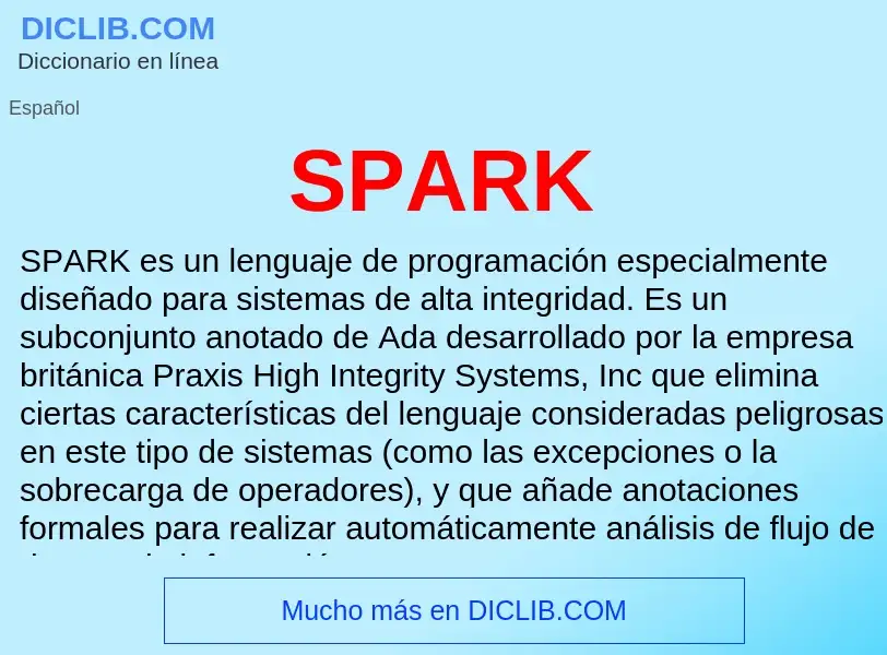 Что такое SPARK - определение