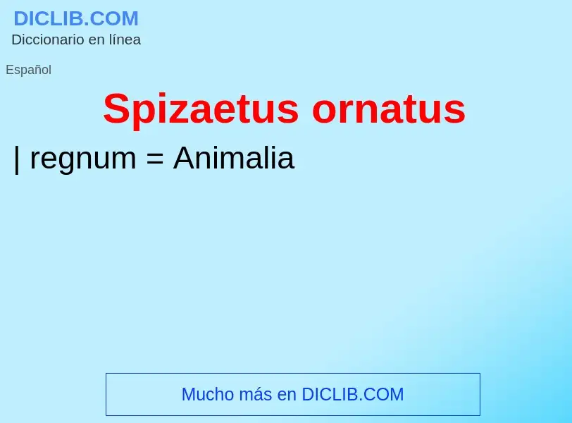 What is Spizaetus ornatus - meaning and definition