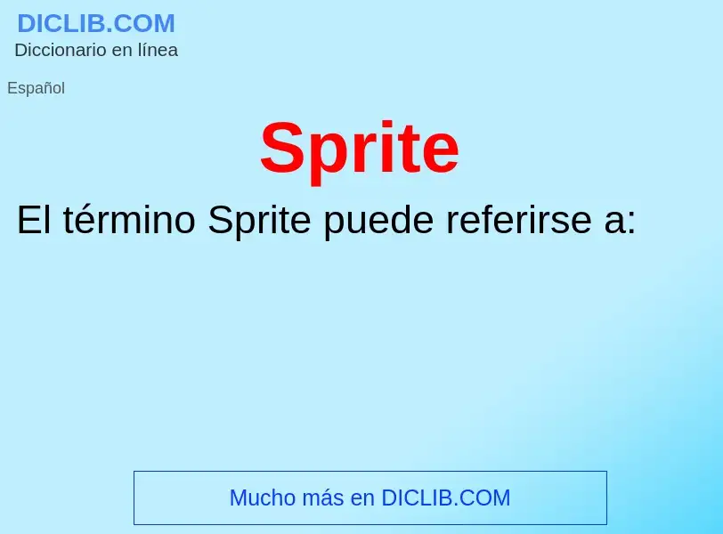 ¿Qué es Sprite? - significado y definición