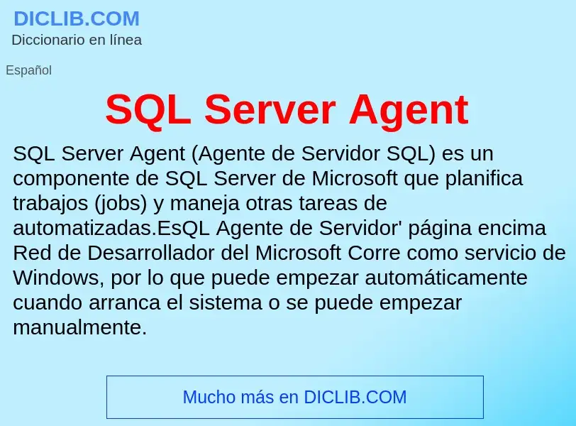 Что такое SQL Server Agent - определение