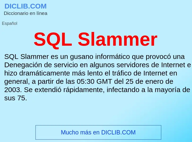 Что такое SQL Slammer - определение