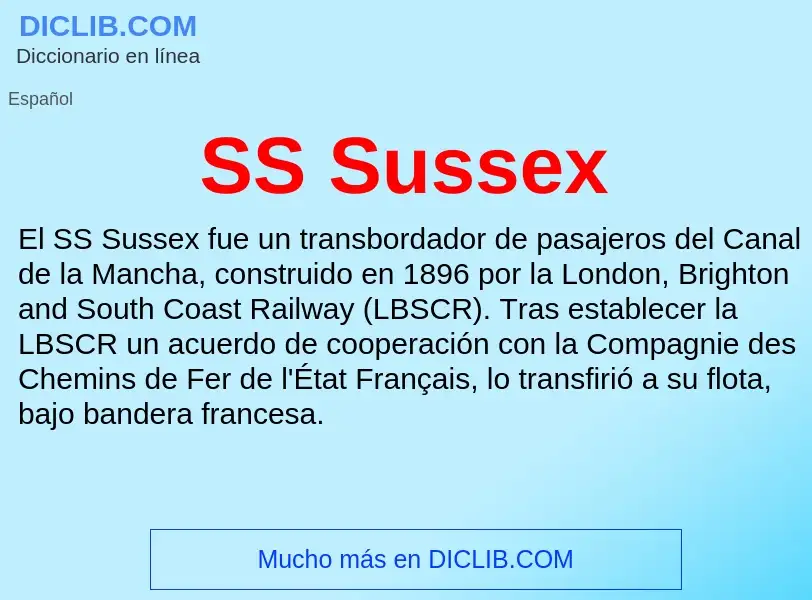 Что такое SS Sussex - определение