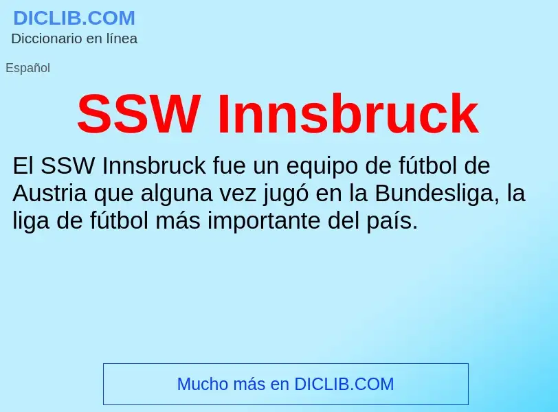 Что такое SSW Innsbruck - определение