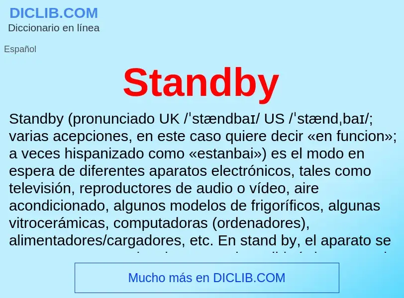 Wat is Standby - definition