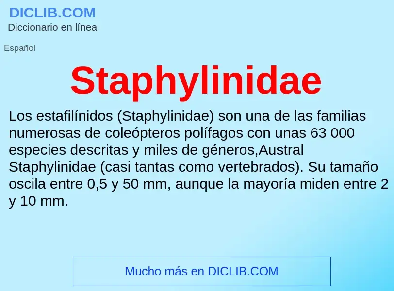 Что такое Staphylinidae - определение