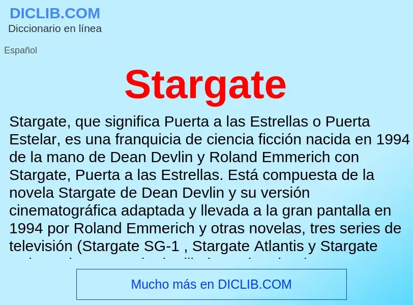 ¿Qué es Stargate? - significado y definición