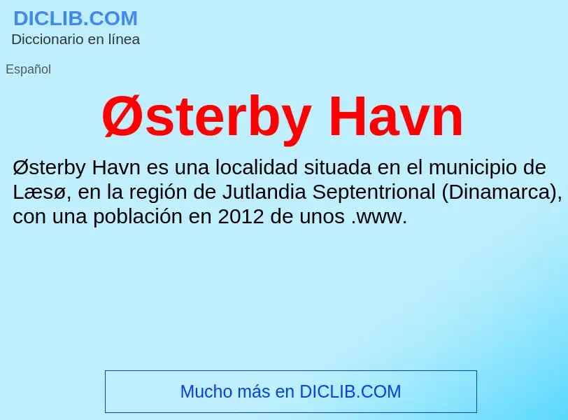 O que é Østerby Havn - definição, significado, conceito