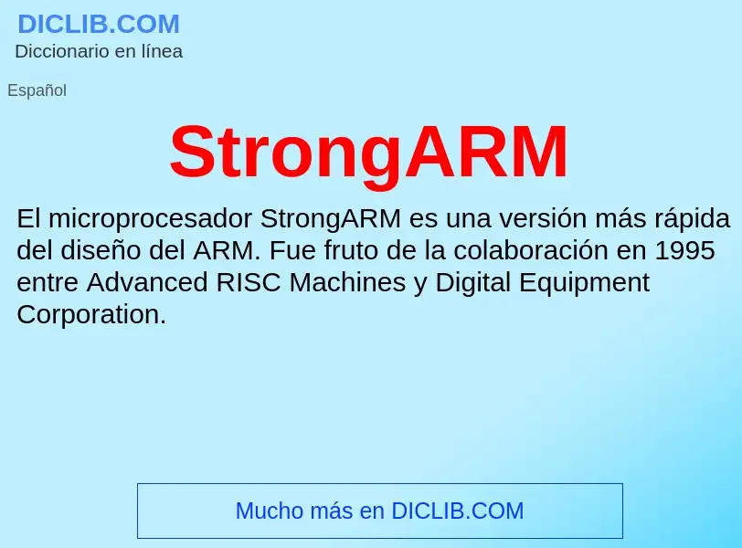 What is StrongARM - meaning and definition