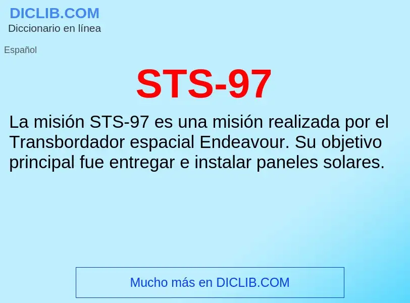 Wat is STS-97 - definition