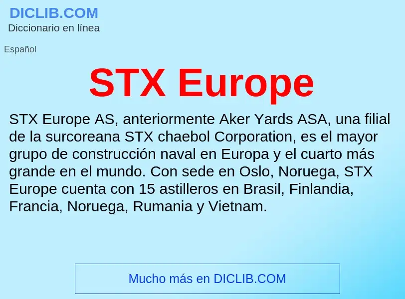 Что такое STX Europe - определение