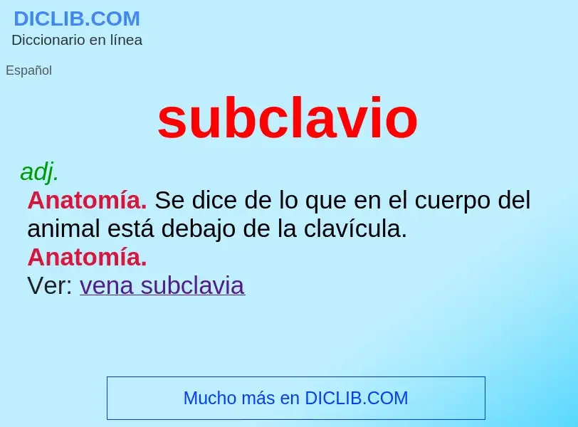 Что такое subclavio - определение