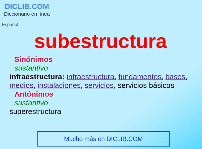 O que é subestructura - definição, significado, conceito