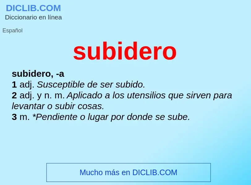 Was ist subidero - Definition