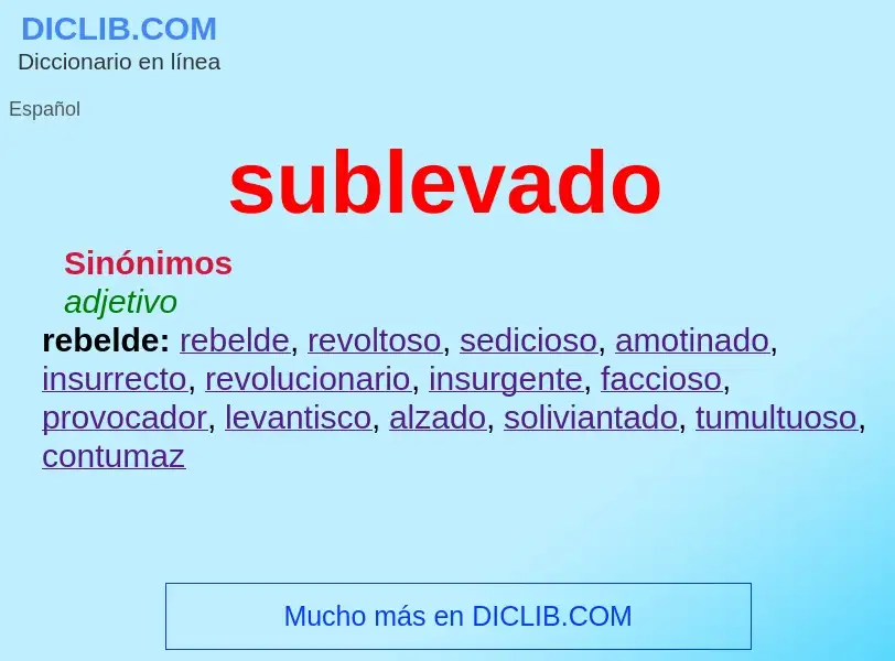 O que é sublevado - definição, significado, conceito