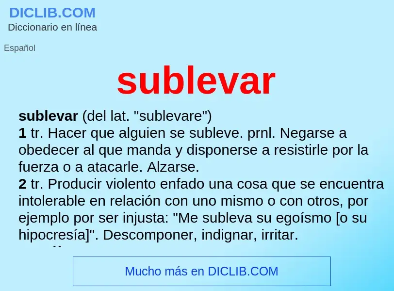 Was ist sublevar - Definition