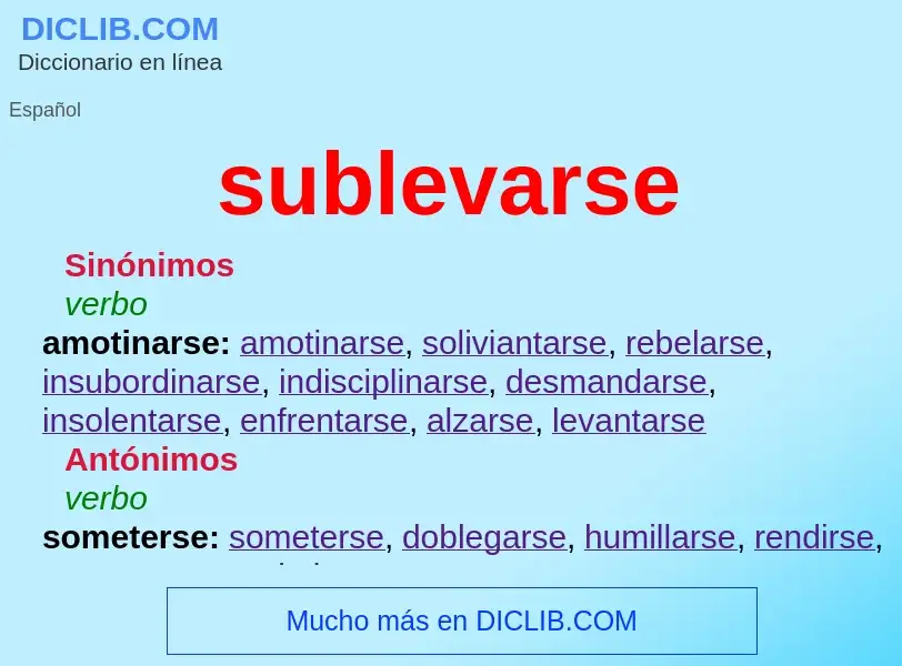 O que é sublevarse - definição, significado, conceito