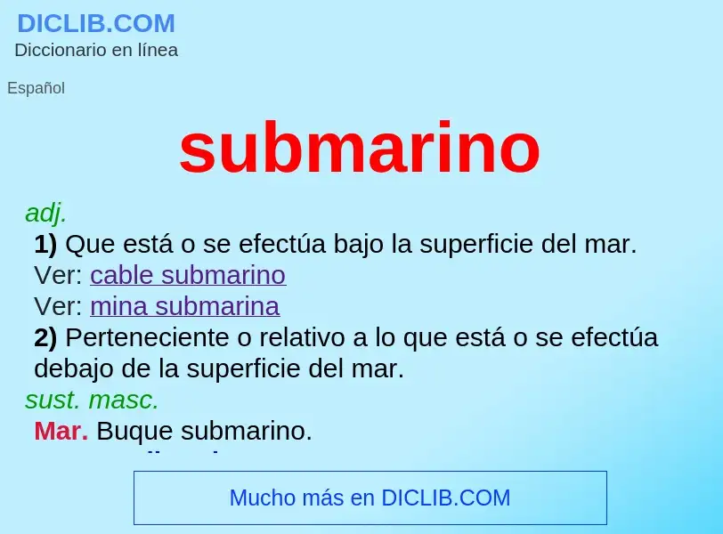 O que é submarino - definição, significado, conceito