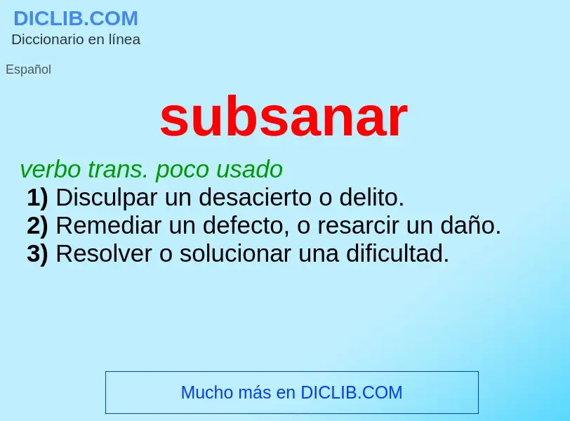 Wat is subsanar - definition