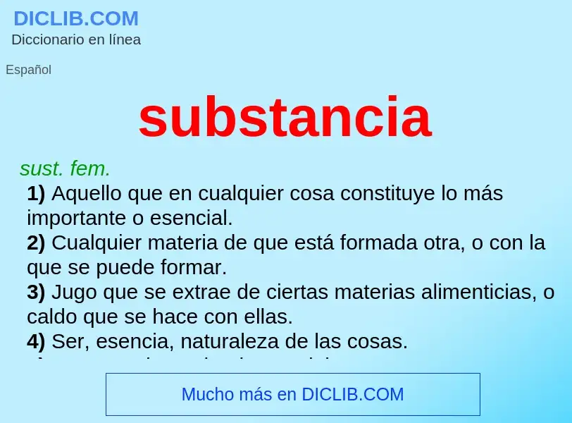 Wat is substancia - definition