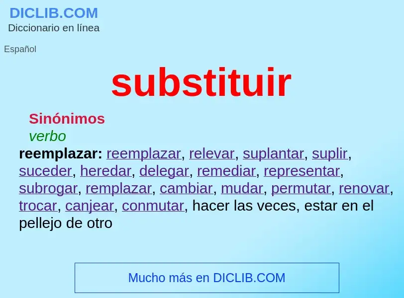 Wat is substituir - definition