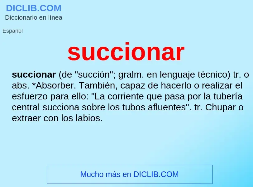 O que é succionar - definição, significado, conceito