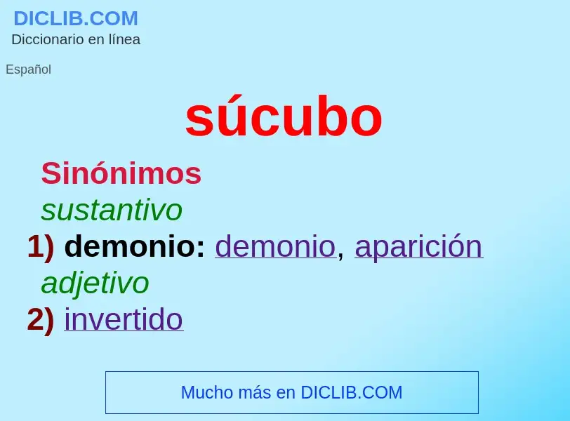 Was ist súcubo - Definition