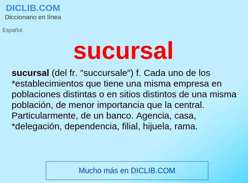 Wat is sucursal - definition