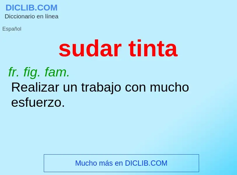 O que é sudar tinta - definição, significado, conceito