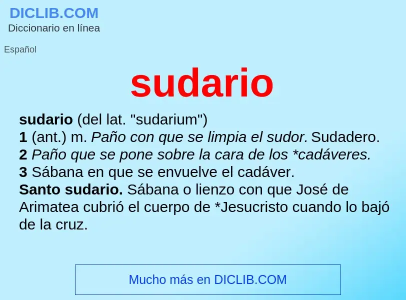 What is sudario - meaning and definition