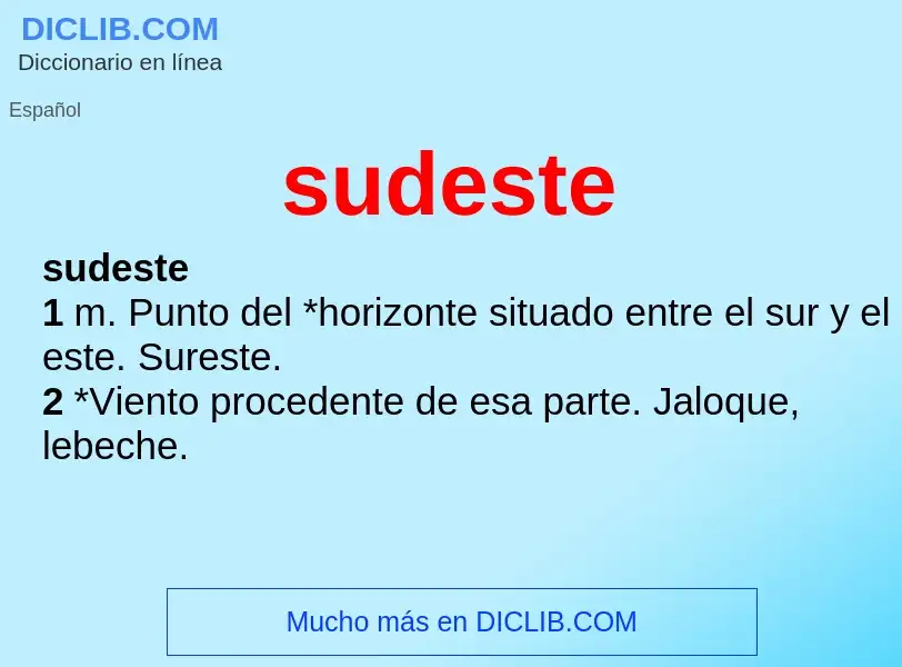 What is sudeste - definition