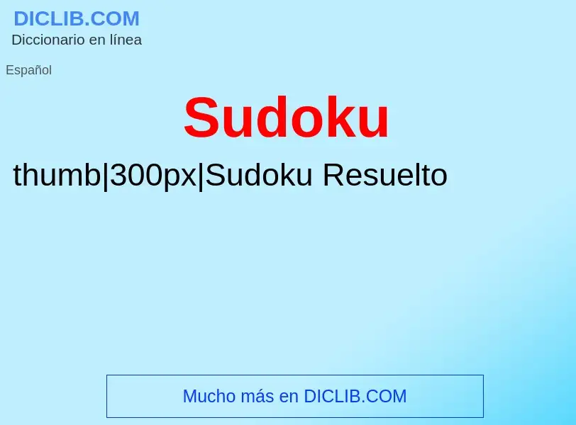 ¿Qué es Sudoku? - significado y definición