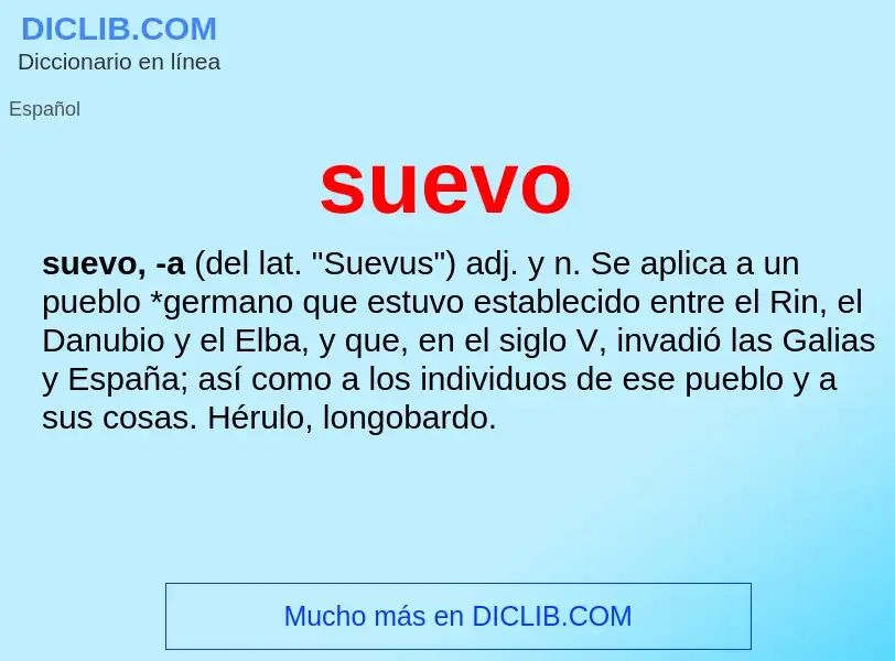 What is suevo - meaning and definition