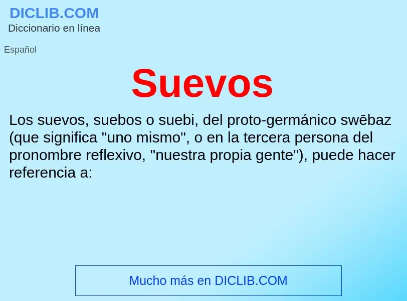 What is Suevos - meaning and definition