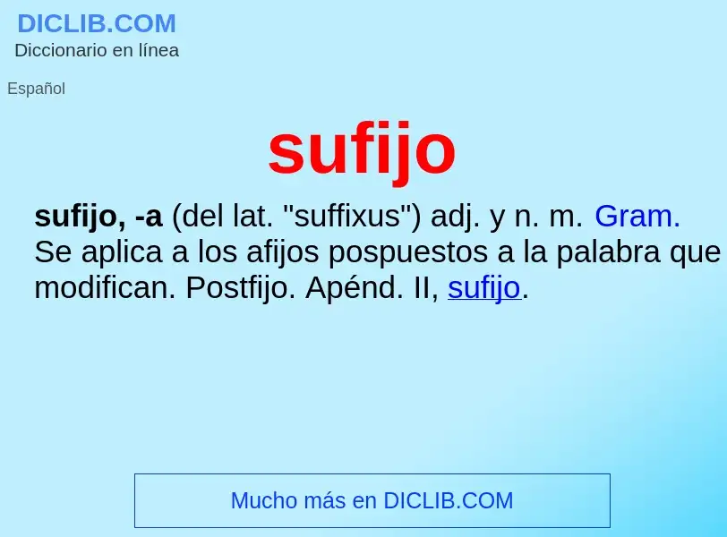 ¿Qué es sufijo? - significado y definición