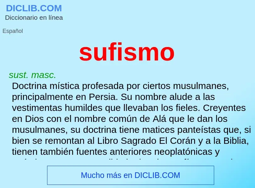 ¿Qué es sufismo? - significado y definición