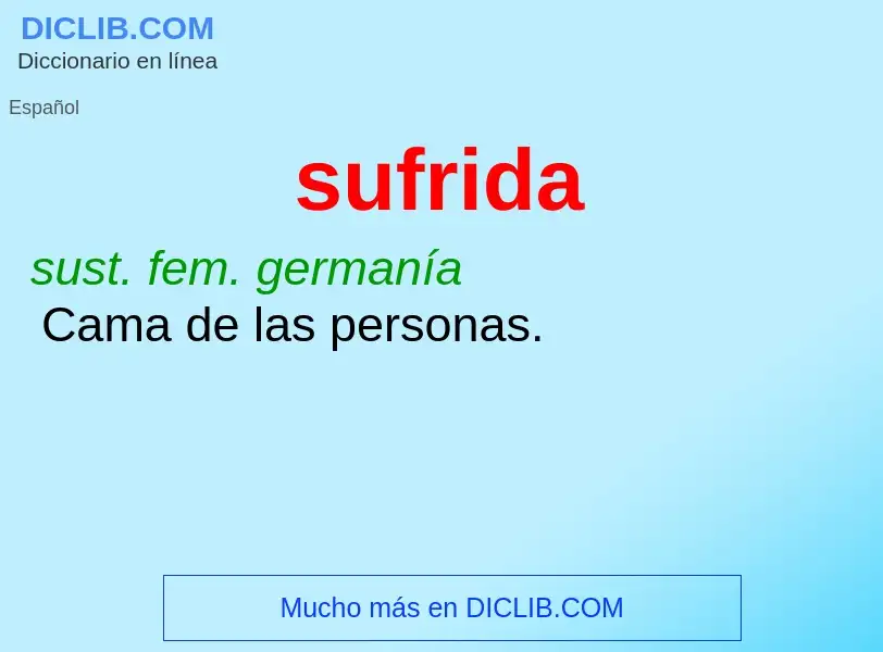 ¿Qué es sufrida? - significado y definición