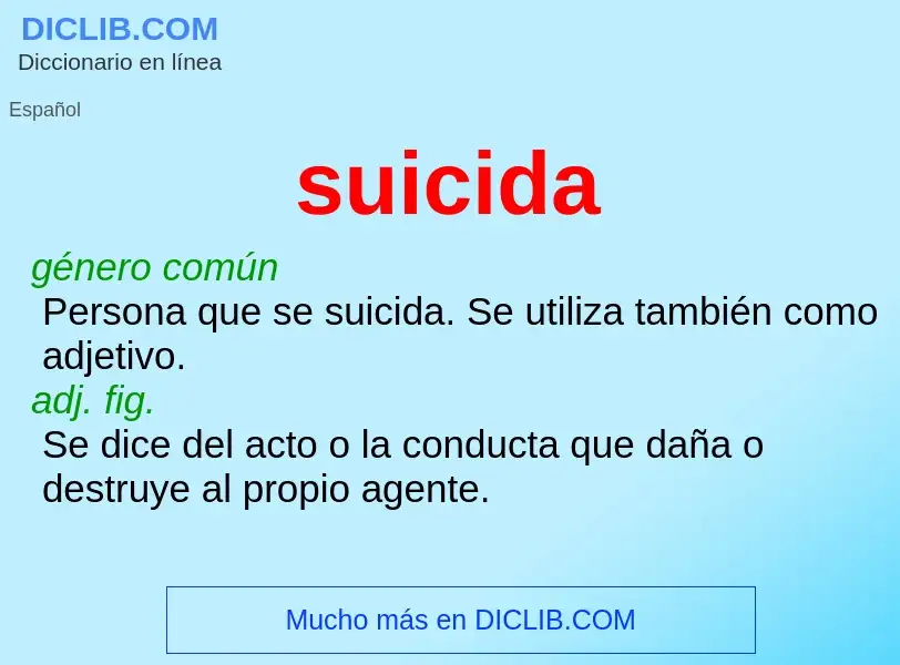 O que é suicida - definição, significado, conceito