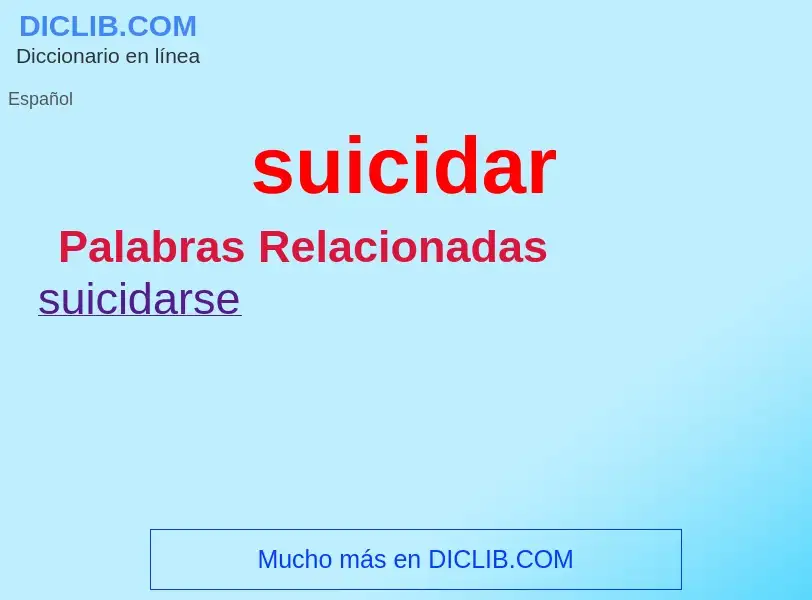 What is suicidar - definition