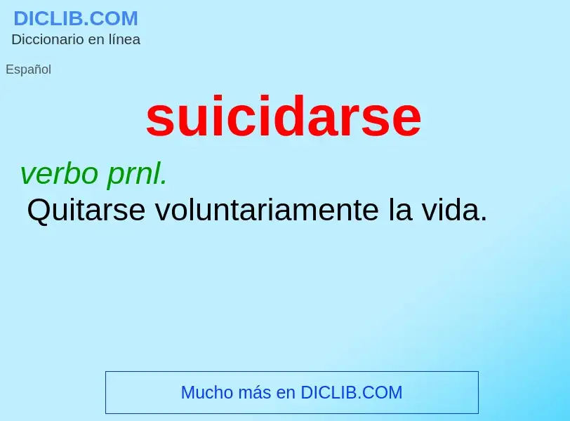 What is suicidarse - definition