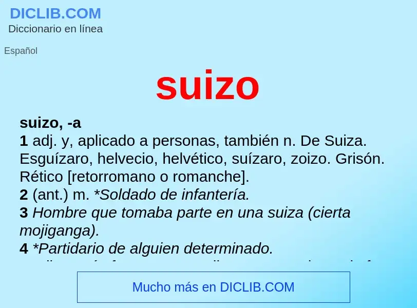 ¿Qué es suizo? - significado y definición