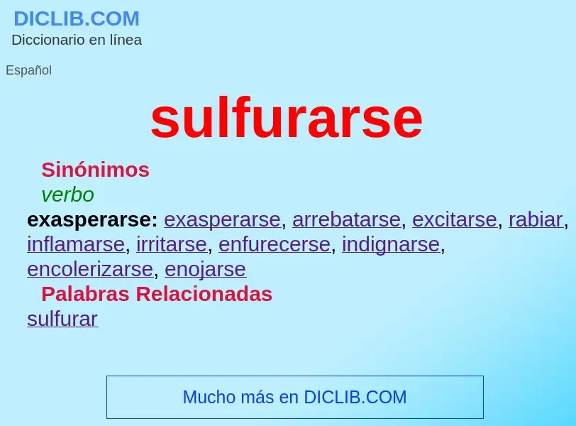 O que é sulfurarse - definição, significado, conceito