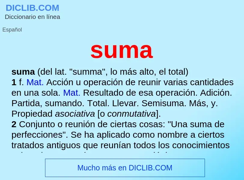 What is suma - definition