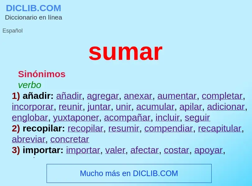 What is sumar - meaning and definition