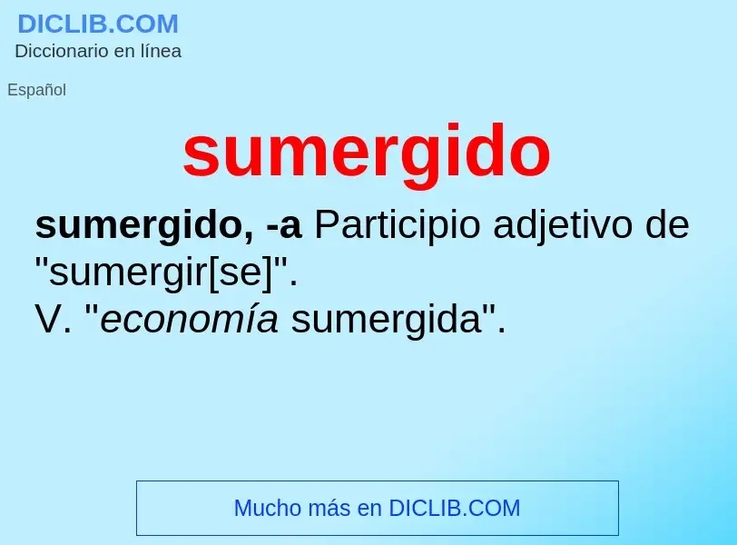 Was ist sumergido - Definition