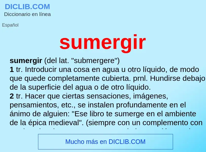 Was ist sumergir - Definition