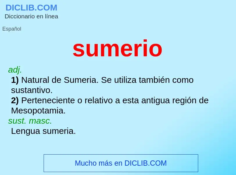 ¿Qué es sumerio? - significado y definición